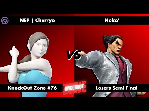 KnockOut Zone #76 - SSBU Losers Semi Final - Cherryo (Wii Fit Trainer) vs Noko' (Kazuya)