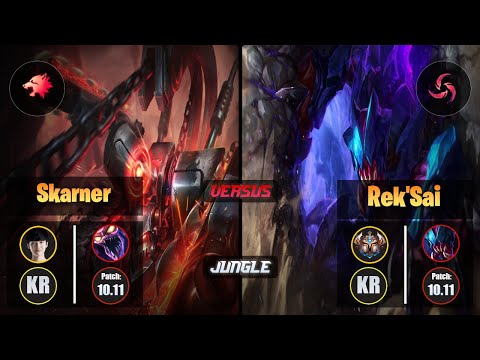 Peanut SKARNER (Jungle) [Predator] VS REK'SAI - Challenger KR Patch 10.11
