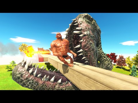 GIANT T-Rex Head vs Passing Units - Animal Revolt Battle Simulator