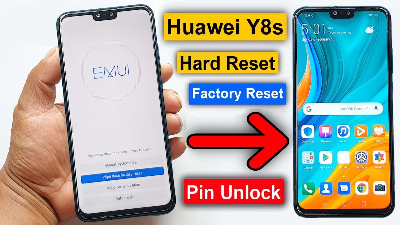 Huawei Y8s Hard Reset | Huawei Y8s (JKM-LX1) Factory reset | Huawei Y8s Screen Lock Bypass