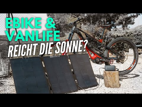 E-Bike mit Solar Strom laden - Sunbooster 120 + Powerstation Erfahrungsbericht