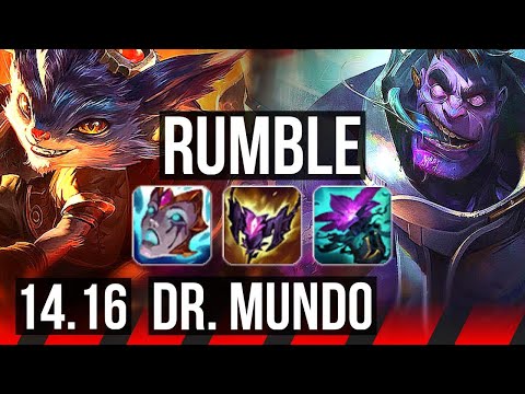 RUMBLE vs DR. MUNDO (TOP) | 11/1/7, 51k DMG, Dominating | EUW Diamond | 14.16