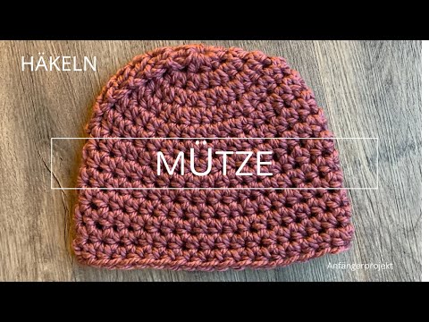 Mütze häkeln in Runden - super einfach