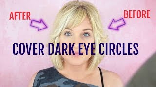 HOW TO COVER DARK UNDER EYE CIRCLES! QUICK FIX!