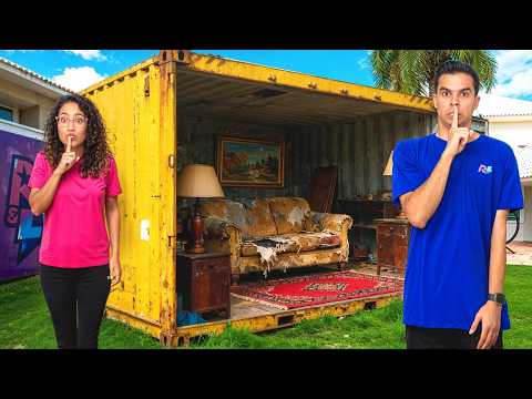 WE MADE A SECRET ROOM WITH JUST THINGS FOUND IN THE TRASH! *UNBELIEVABLE