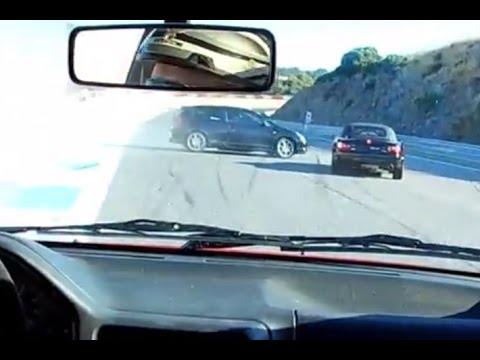 Civic Type-R almost wipes out Mazda Mx5 Miata (days of thunder)