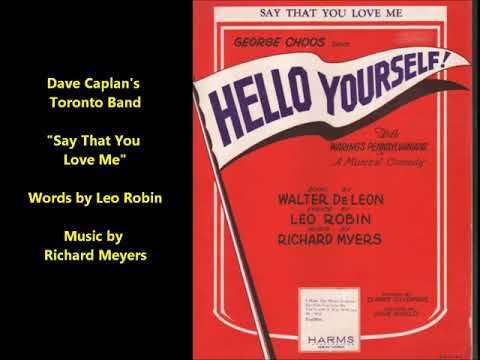 Dave Caplan's Toronto Band "Say That You Love Me" Berlin, Germany (1926) Weimar Republic jazz