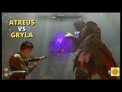 Atreus vs Grýla Boss Fight - Easy Fight - God of War Ragnarok