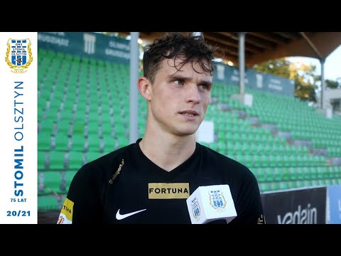 Serafin Szota po sparingu Olimpia Grudziądz - Stomil Olsztyn 1:1