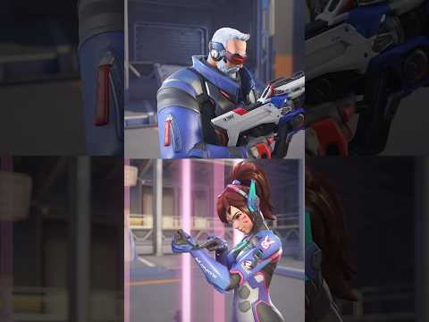 Soldier:76 and Dva interaction - Overwatch 2