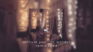 Download lagu Without you - Oh Wonder (Justice Skolnik Remix - sped up) tiktok viral remix  mp3