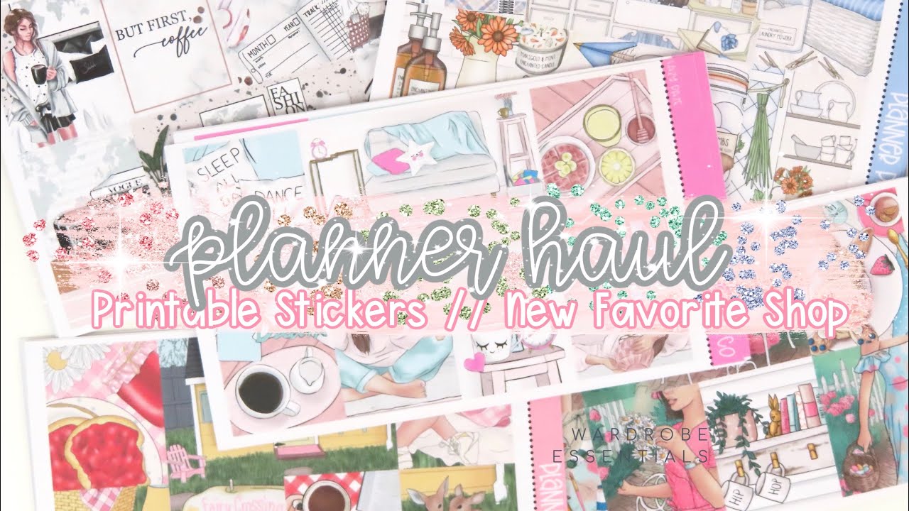 Printable Sticker Haul // New Favorite Printable Shop // Affordable Planner Stickers