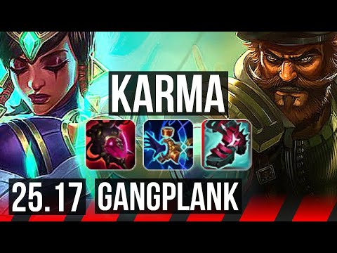 KARMA vs GANGPLANK (TOP) | 5/0/12 | EUNE Master | 25.17