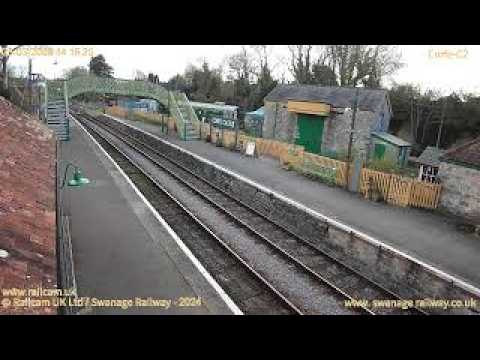 Live webcam view of Corfe Castle Railway Station