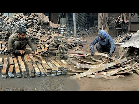 Recycling Old Leaf Springs into Powerful Metal Cutting Scissors | Factory Manufacturing Process