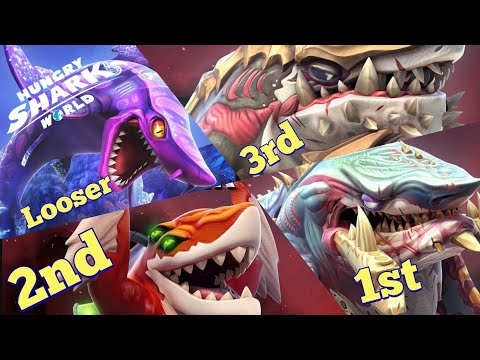Meltdown,Alpha Zombie,Ancient Megalodon,Dark Magic Shark vs Colossal Squid! - Hungry Shark World
