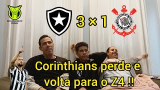 React Reações Botafogo 3 x 1 Corinthians  / Família rivalidade. 