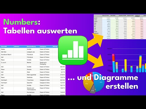 Numbers-Tabellen: Auswertungen und Diagramme