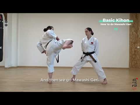Free Online Shotokan Karate Class - How to do Mawashi Geri (Roundhouse Kick)