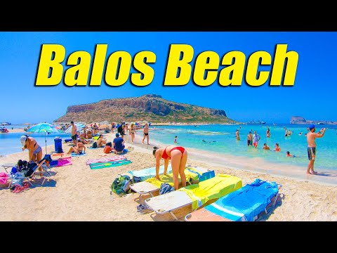 Balos Beach Crete, Walking Tour [4K] Greece