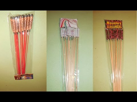 Pfeiffraketen Vergleichstest u.a. mit Panda Mini-Rakete