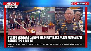 Jutaan Rokok Ilegal Dibakar, Barang Selundupan Rp4,6 Miliar Dimusnahkan