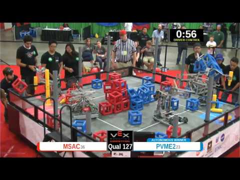 2015 VEXU Q127 - MSAC vs PVME2 - 31 to 38-Division Div-VEX U-VEX Worlds 2015
