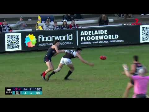 Rd 11 Hostplus SANFL Snapshot - Port's Tom Anastasopoulos dribbles it through