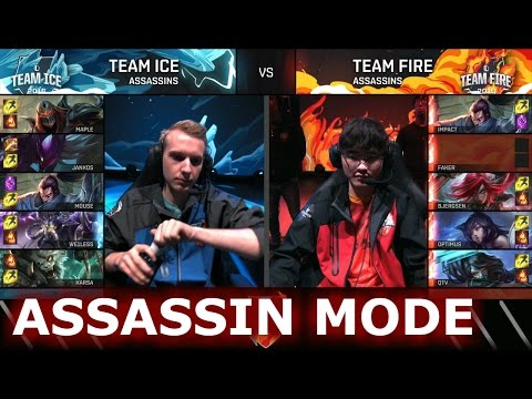 Team Ice vs Team Fire Assassins Mode | LoL All-Star Event 2016 Day 3 | ICE vs FIRE