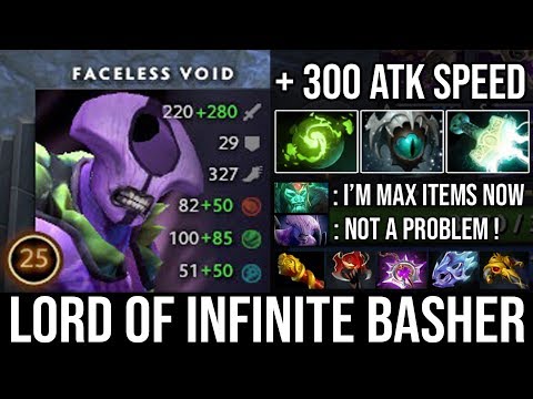 Lord of Infinite Basher with Insane Attack Speed Faceless Void Vs Raid Boss Wraith King - DotA 2