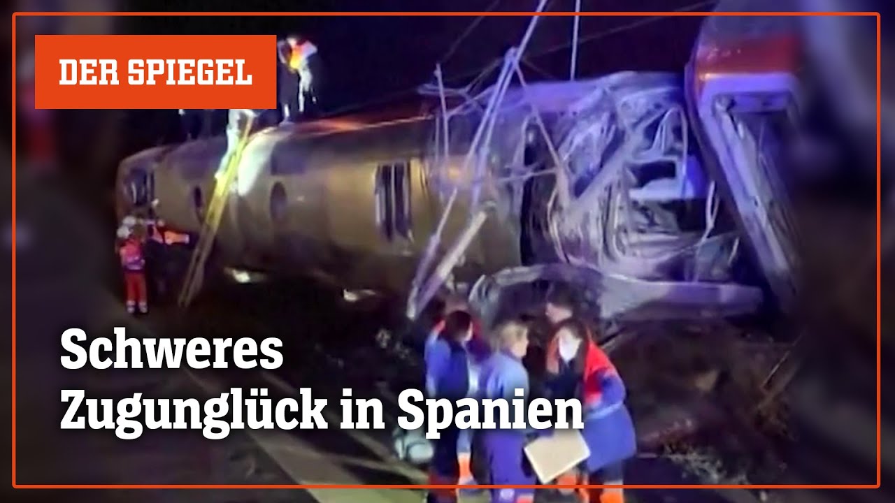 Zugunglück in Spanien: Videos zeigen Chaos an der Unfallstelle | DER SPIEGEL