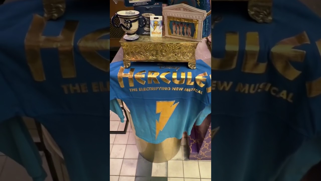 A first look at #Hercules #WestEnd merchandise headed to this year's #D23 in Anaheim!