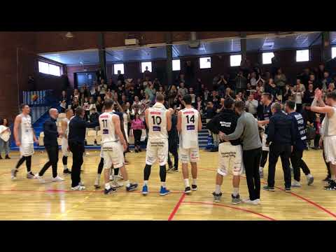 Köping Stars jublar efter uppflyttningen till Basketligan