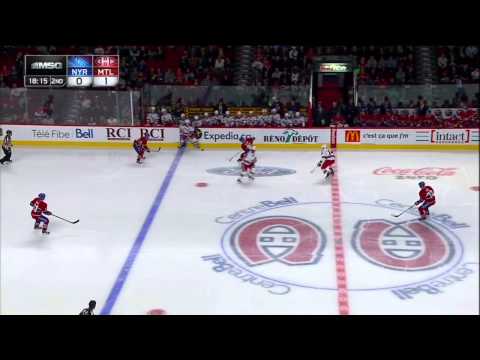 Erik Cole goal 1-0 Feb 23 2013 NY Rangers vs Montreal Canadiens NHL Hockey