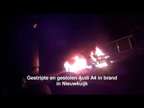 Gestolen en gestripte Audi in brand gestoken in Nieuwkuijk