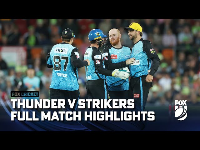 Sydney Thunder vs. Adelaide Strikers  – Full Match Highlights 14/01/2024 | Fox Cricket