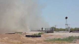 preview picture of video 'Rail Road bridge Fire on Murphy Rd. and AZ-238 south east of Maricopa, AZ 2009-05-31'