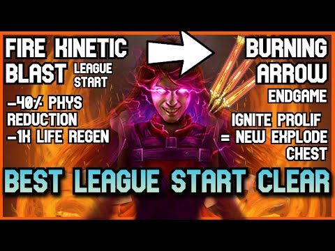 POE 3.14 Starter build - FIRE KB + BURNING ARROW - Best Clear and Easiest Burning Arrow League Start