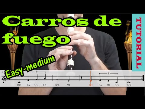 Carros de fuego (Chariots of fire) - Tutorial flauta con partitura | Karaoke instrumental