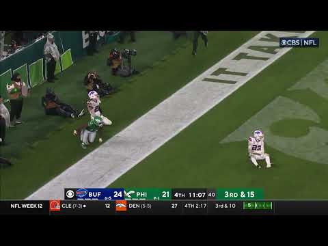 Jalen hurts INSANE touchdown to Zaccheus vs Bills