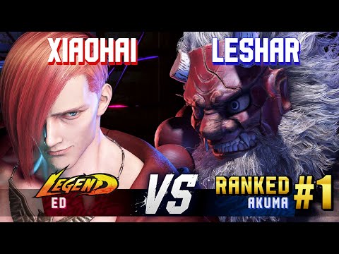 SF6 ▰ XIAOHAI (Ed) vs LESHAR (#1 Ranked Akuma) ▰ High Level Gameplay