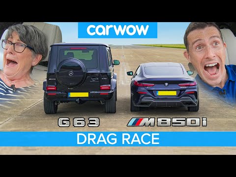 AMG G63 vs BMW M850i - DRAG RACE... with my 71-year-old mom!