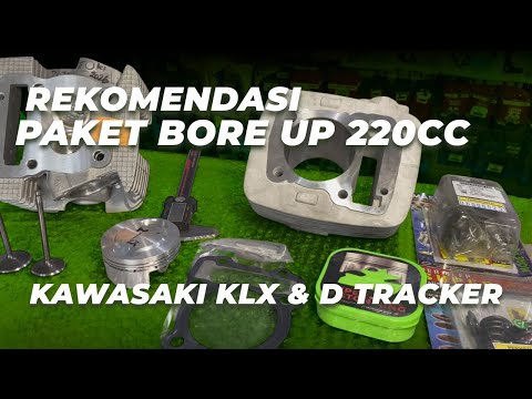 BORE UP PACKAGE RECOMMENDATIONS FOR KAWASAKI KLX 150, 140 AND D TRACKER 220CC MOTORBIKES