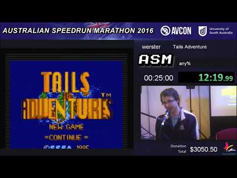 Tails Adventures Any% Speedrun - Live at ASM 2016