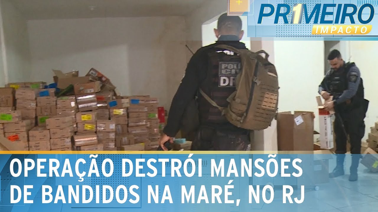 Polícia destrói mansões de criminosos no Complexo da Maré (RJ) | Primeiro Impacto (20/08/24)