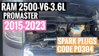 Ram 2500 Pro Master V6-3.6L 2015-2003 Code PO304  Spark Plugs & ignition Coil