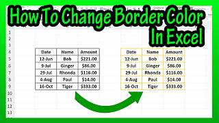 How To Apply Color Or Change The Color Of Borders In Excel Explained