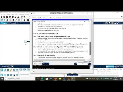 Configure SSH - 1.3.6 Packet Tracer