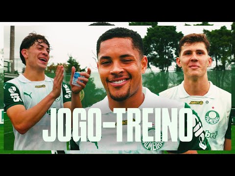 PALMEIRAS FAZ JOGO-TREINO NA ACADEMIA DE FUTEBOL E VITOR ROQUE MARCA DOIS GOLS