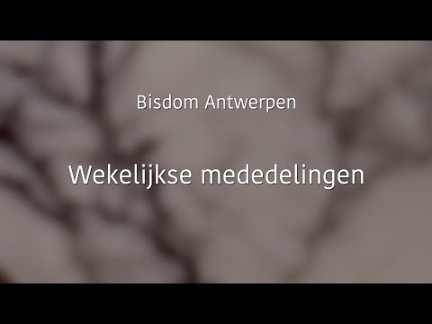 Wekelijkse mededelingen  -  zaterdag 27 februari 2021